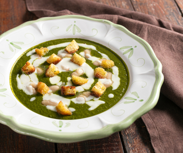 Crema de col negra y alubias