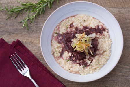 Risotto con salchicha y Nebbiolo