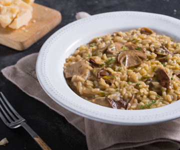 Risotto con setas secas