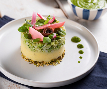 Pastel de patatas y brócoli