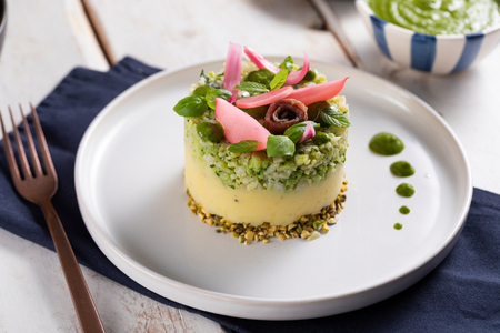 Pastel de patatas y brócoli