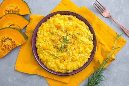 Risotto de calabaza y gorgonzola