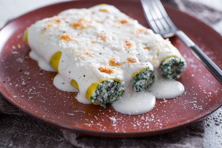 Canelones de ricotta y espinacas
