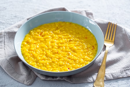 Risotto a la milanesa con azafrán
