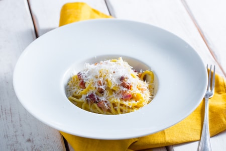 Carbonara a la romana cremosa