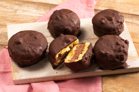 Pastel de tarta de chocolate