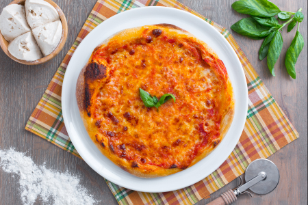 Pizza con masa madre