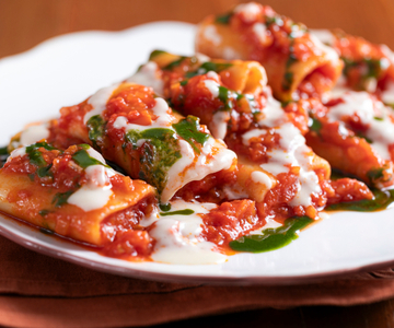Paccheri con salsa falsa