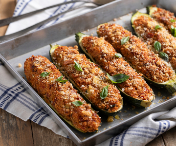 Calabacines rellenos vegetarianos