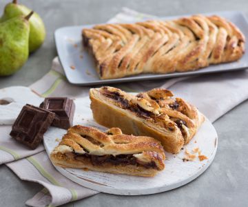 Strudel de pera y chocolate