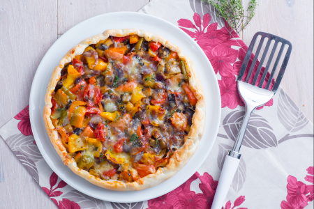 Tarta salada ratatouille