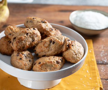 Galletas con plátanos maduros