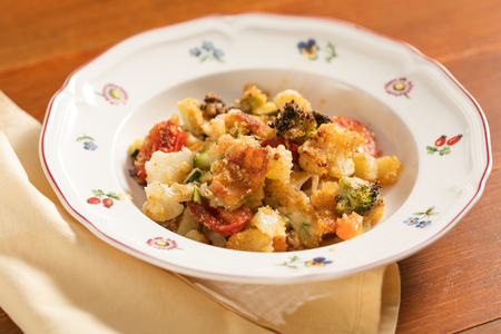 Verduras gratinadas con queso