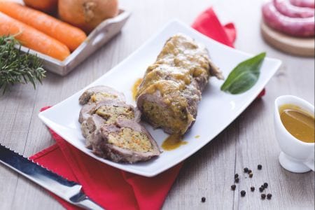 Paletilla de cordero rellena a la toscana