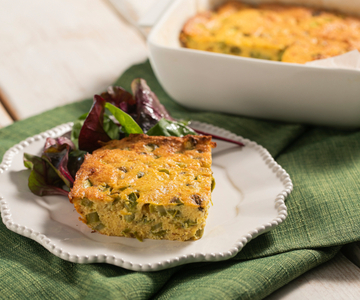 Tortilla al horno con espárragos y ricotta
