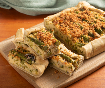 Tarta salada vegana de primavera