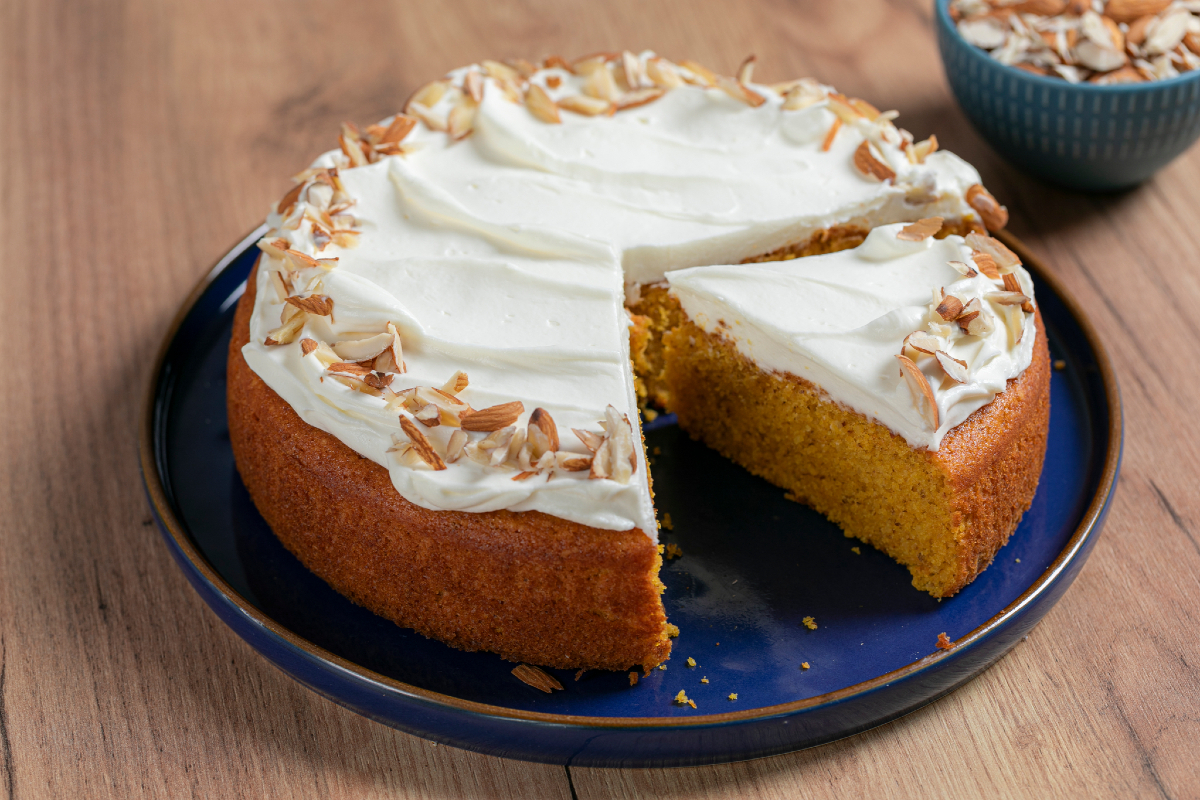 Tarta de zanahoria con crema de queso