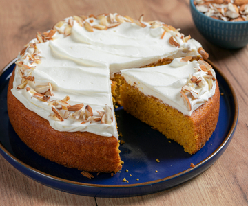 Tarta de zanahoria con crema de queso