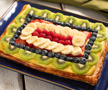 Tarta de hojaldre con frutas