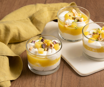 Mousse de ricotta y piña