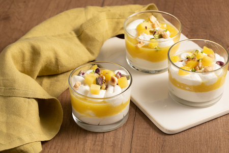 Mousse de ricotta y piña