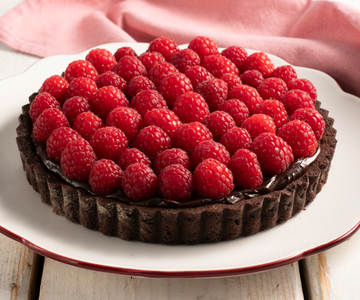 Tarta de chocolate y frambuesas