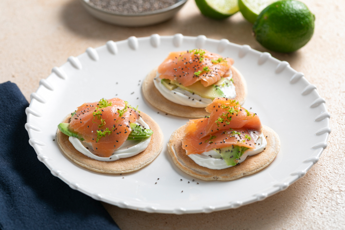 Tortitas de avena con salmón