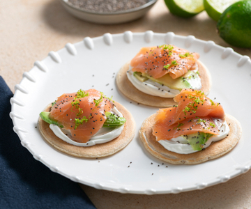 Tortitas de avena con salmón