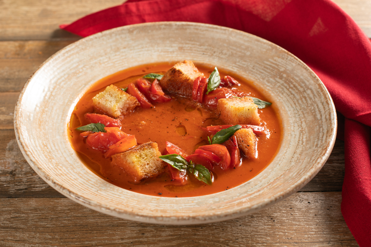 Gazpacho con salsa de tomate