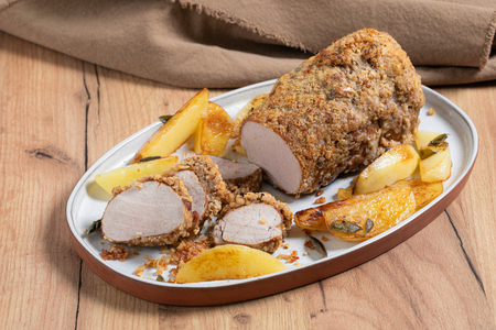 Solomillo de cerdo con costra de Parmigiano Reggiano