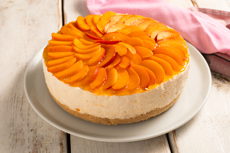 Tarta de queso de albaricoque sin lactosa