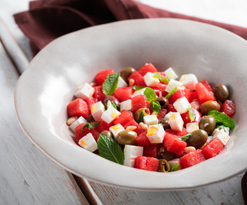 Ensalada de sandía y feta
