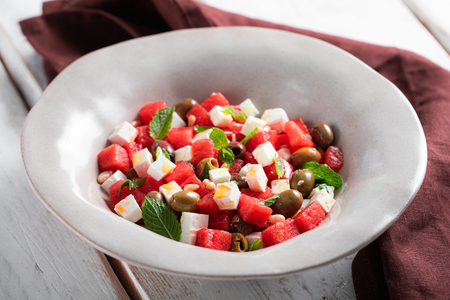 Ensalada de sandía y feta