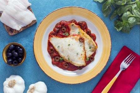 Filete de lenguado a la sorrentina