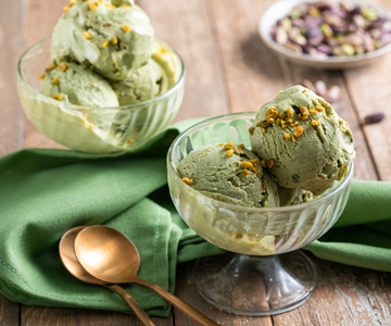 Helado de pistacho salado sin heladera