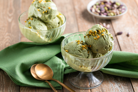 Helado de pistacho salado sin heladera