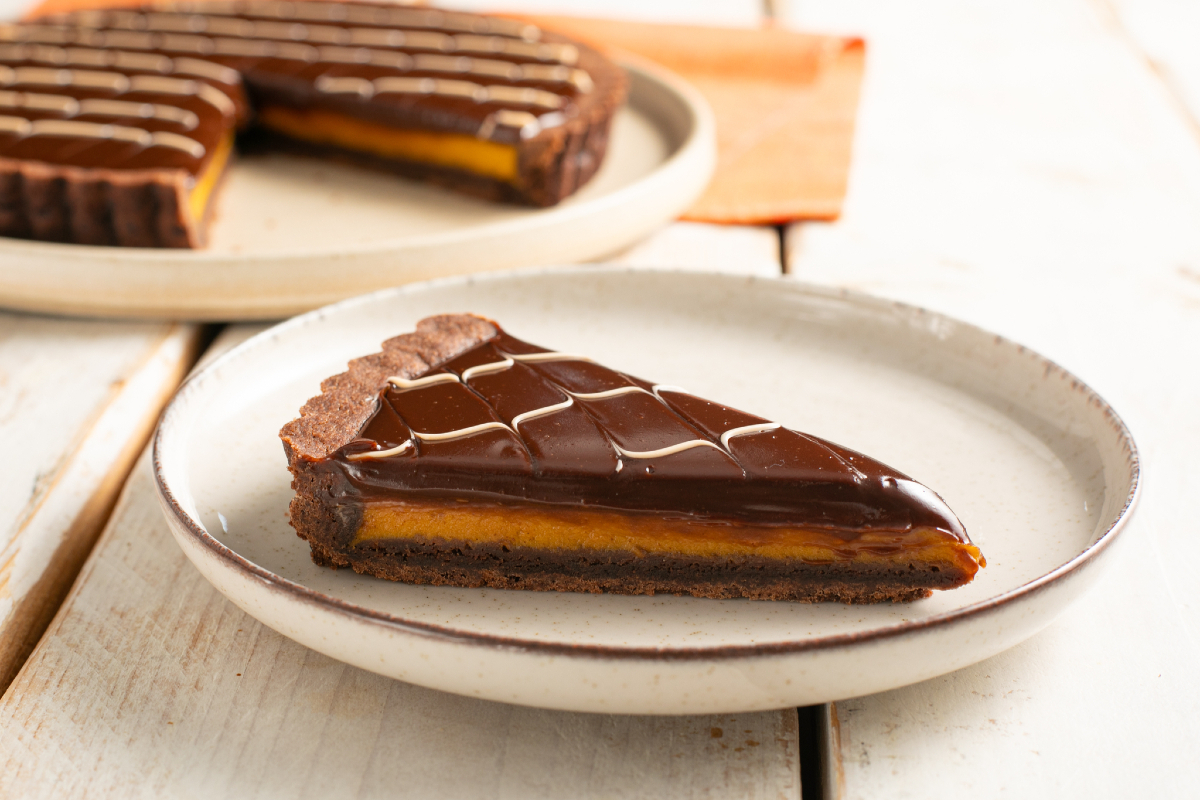 Tarta de calabaza con chocolate