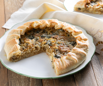 Tarta salada de cebolla