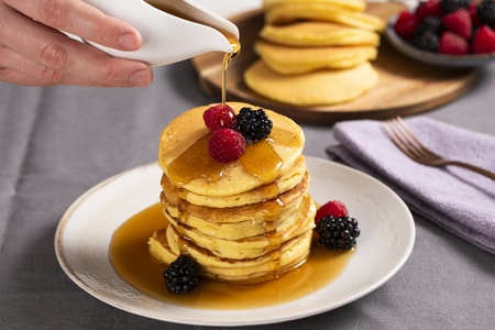 Pancake con jarabe de arce