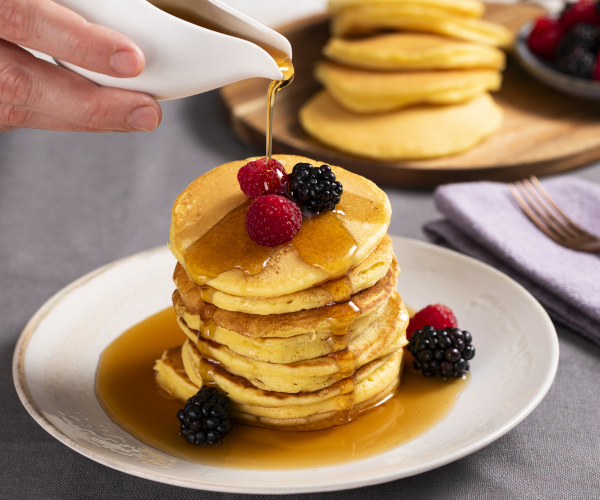 Pancake con jarabe de arce