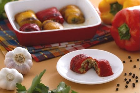 Rollitos de pimientos al horno