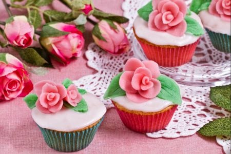 Cupcake con rosas