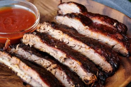 Costillas de cerdo ahumadas de Kansas City