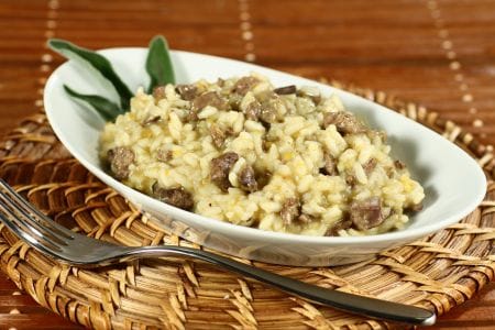 Risotto con higaditos
