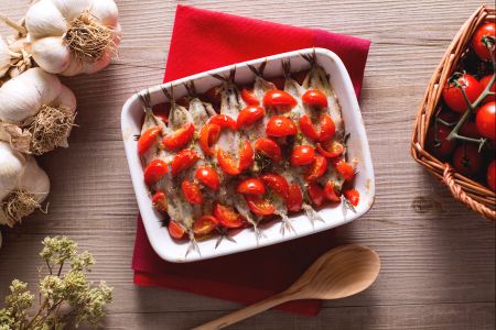 Boquerones a la pizzaiola