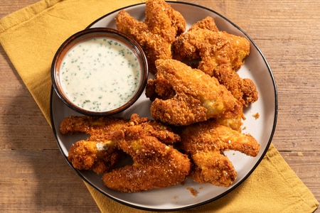 Alitas de pollo fritas