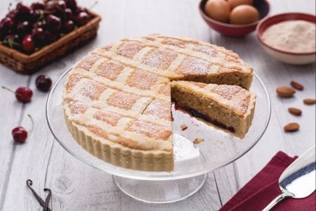Tarta de espelta y cerezas