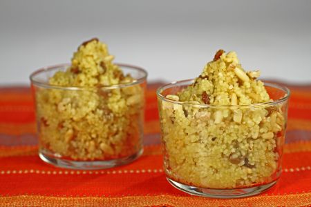 Cuscús con frutos secos y miel