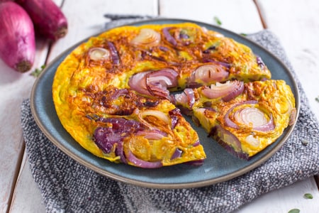 Tortilla con cebollas
