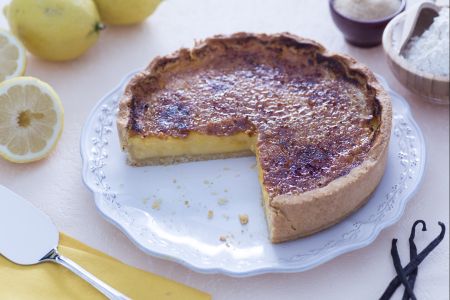 Tarta brûlée de limón